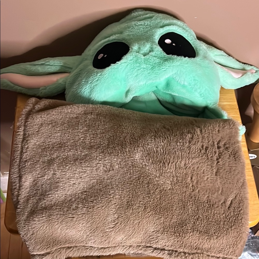 😄Baby yoda hooded blanket Star Wars